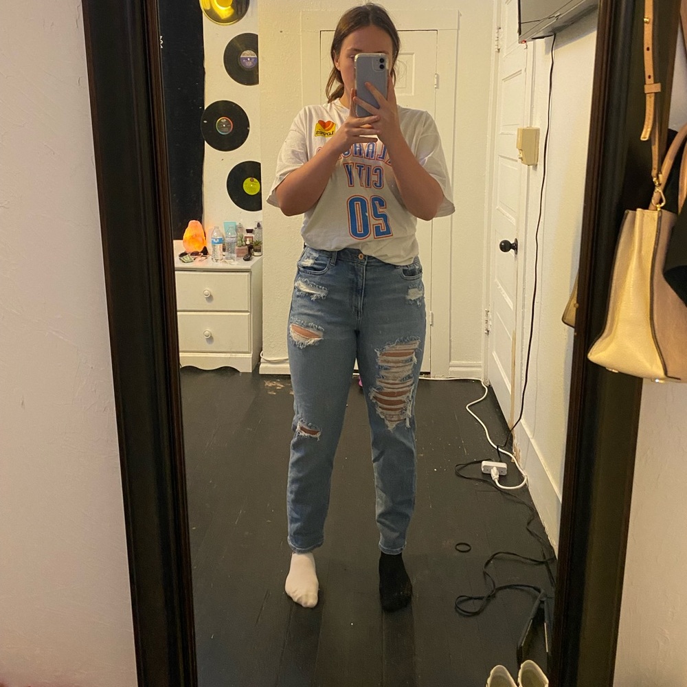 Stretch mom jeans